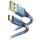 Hama Ladekabel Reflective USB-A USB-C 1,5 m Blau