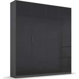 Rauch Drehtürenschrank RAUCH "Kleiderschrank Schrank Garderobe KOLUNA mit hochwertiger Glasfront", grau (graumetallic, glas basalt), B:181cm H:229cm T:54cm, Holzwerkstoff, Schränke, Drehtürenschrank, inkl.