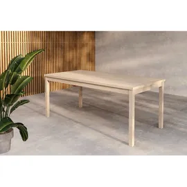 VCM Gartentisch 90 x 180 x 75 cm Braun