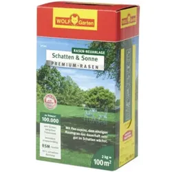 WOLF-Garten Premium-Rasen Schatten&Sonne LP 100 2 kg