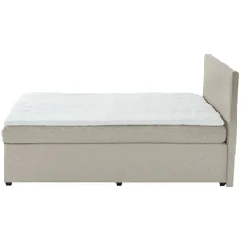 deinbett Boxspringbett mit Matratze und Topper H3 Duke ¦ beige ¦ Maße (cm): B: 187 H: 104