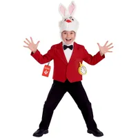 Fun Shack Hasenkostüm Kinder, Osterhase Kostüm Jungen und Mädchen, rotes Kaninchen Faschingskostüm, Karneval Hase Verkleidung - S