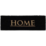 HAMAT Fußmatte HOME, Schwarz - Beige - 75 x 26 cm - Schriftzug