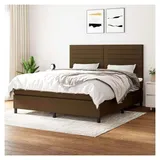 Lattenrost mit Matratze, Dunkelbraun, 180 x 200 cm, Plattformbett mit Lattenhalter, einfache Montage für Schlafzimmer