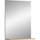 WELLTIME Badspiegel WELLTIME "SIENA, Breite 60cm, 1 Ablageboden, hochwertiges Spiegelglas", braun (eiche sonoma hell nb, spiegelglas), B:60cm H:79cm T:18cm, Holzwerkstoff, Spiegelglas, Spiegel, Badspiegel, in verschiedenen Farben erhältlich, Badmöbel, Spiegel, 