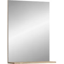 WELLTIME Badspiegel WELLTIME "SIENA, Breite 60cm, 1 Ablageboden, hochwertiges Spiegelglas", braun (eiche sonoma hell nb, spiegelglas), B:60cm H:79cm T:18cm, Holzwerkstoff, Spiegelglas, Spiegel, Badspiegel, in verschiedenen Farben erhältlich, Badmöbel, Spiegel, 