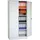 Gürkan Stahlschrank Metall 120,0 x 42,0 x 195,0 cm lichtgrau 4 Fachböden abschließbar