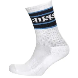BOSS QS Rib Stripe Sock Weiß Gr 43/46 Herren