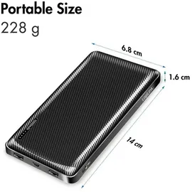 Logilink Powerbank 10000 mAh, 2x USB-A USB-C, schwarz