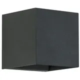 Brumberg LED-Wandanbauleuchte 230 V AC, 50 Hz, 10 W, 3.000 K, schwarz struktur, IP54,