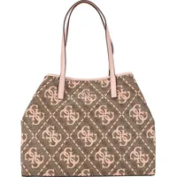 GUESS Vikky Large Tote Bag, Latte Logo/blasse Rose