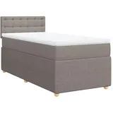 vidaXL Boxspringbett 180 x 200 cm Taupe