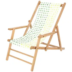 Jan Kurtz - Maxx Deckchair Teakholz, Bezug Designers Guild Amlapura Moos