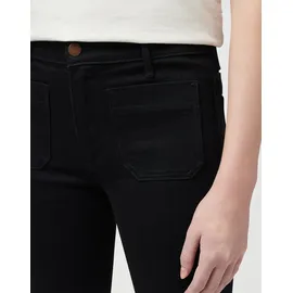 Wrangler Flare Jeans mit High Waist in Schwarz-W34 / L34