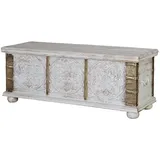 Giner y Colomer Truhe, Perlmutt, Holz, 116x45x40 cm, Esszimmer, Bänke, Sitzbänke
