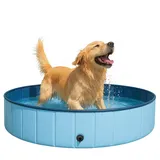 Hundepool faltbar – Robustes Planschbecken Pool für Hunde & Katzen, rutschfest mit Ablassventil, tragbar & in verschiedenen Größen erhältlich. (80 x 20 cm)