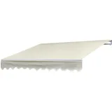 Mendler Alu-Markise HWC-E49, Gelenkarmmarkise Sonnenschutz 2,5x2m Polyester Creme