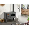 4014 Black Cooker, Leistung: 7,9 kW, Küchenofen, Küchenherd, Holzherd, Holzbackofen,Schwedenofen,Backfach