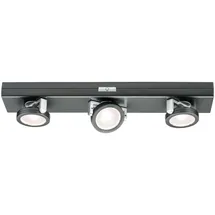 Paulmann LED Unterschrankleuchte Batterie Rotate inkl. Schalter 310x60mm 3x18lm 3000K dimmbar Anthrazit, Chrom matt