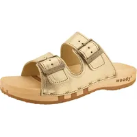 woody Damen Maxima Clog Pantolette, Gold, 40 EU