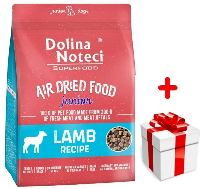 DOLINA NOTECI Superfood Junior Gericht mit Lamm - Trockenfutter für Hunde 5kg + Überraschung für den Hund (Rabatt für Stammkunden 3%)