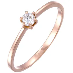 Elli DIAMONDS Solitär Verlobung Diamant (0.1 .) 750 Roségold Ringe Damen 