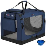Cadoca Tiertransportbox XXL 90x61x65cm navyblau