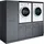 laundreezy Mehrzweckschrank-Set 186 x 162 x 68 cm Grau