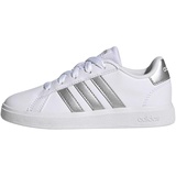 adidas Unisex Kinder Grand Court Sneakers, Ftwr White/Matte Silver/Matte Silver, 35