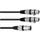 Omnitronic XLR Adapterkabel 1x XLR-Stecker 3 polig - 2x XLR-Buchse 1,5m (30225210)
