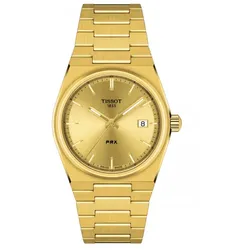 TISSOT -PRX 35mm Damenuhr Gold Quarz Datum 35mm- T137.210.33.021.00