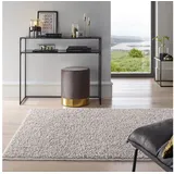 TaCa Home Langflor-Teppich Waschbarer Langflor-Teppich Rutschfest, rund, Höhe: 30 mm, Badematte Wohnzimmer Badezimmer Küche Flur, Grau - 120 cm rund grau rund | 120 cm x 120 cm x 30 mm