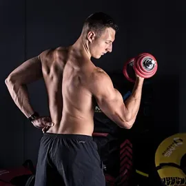 HMS SGGX30 Hantelset Langhantel 30 kg rot / schwarz