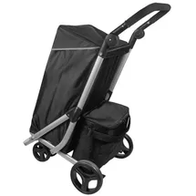 Cheffinger Einkaufswagen grau 48 L + 12 L Kühltasche
