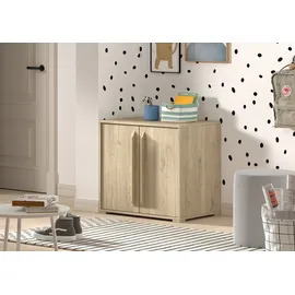 Vipack Stauraumbett Sam 90 x 200 cm Eiche dekor beige
