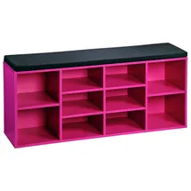 KESPER Schuhbank 103,5 x 48 x 29,5 cm gepolstert / pink