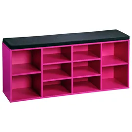KESPER Schuhbank 103,5 x 48 x 29,5 cm gepolstert / pink