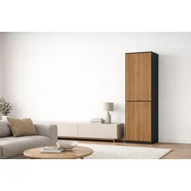 home collective Kleiderschrank 50 x 40 x 180 cm Anthrazit-Eiche