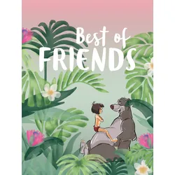 Bild KOMAR "Jungle Book Best of Friends", bunt (farbe bild(er): bunt), B:30cm H:40cm, Papier, Holz, Bilder, Wandbild zur Dekoration im Kinderzimmer - ohne Rahmen