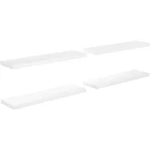 vidaXL Wandregal 90 x 23,5 x 3,8 cm Hochglanz-Weiß