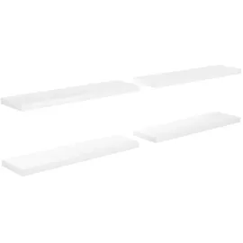 vidaXL Wandregal 90 x 23,5 x 3,8 cm Hochglanz-Weiß