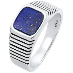 KUZZOI Herren Siegelring Sodalith Quadrat 925 Silber Ringe   