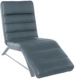 W.Schillig Relaxliege daily dreams Leder/Polyester 65 x 91 x 170 cm Blau mit Kissen