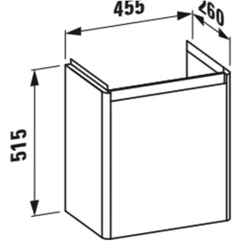 Laufen Waschtischunterschrank 1 Tür 45,4 x 26,2 x 52,2 cm Verkehrsgrau