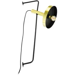 Whizz Wandleuchte Schirm gold schwarz verstellbar 1xE27