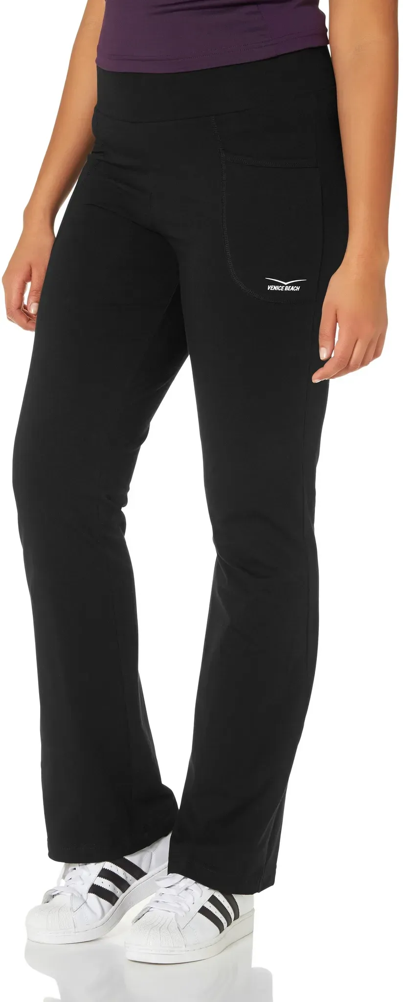 Leggings VENICE BEACH, Damen, Gr. 108, K + L Gr, schwarz, Obermaterial: 95% Baumwolle, 5% Elasthan, unifarben, bequem lang, Hosen Funktionshose Tanzhose Outdoorbekleidung Hose Trainingshose Trekkinghose, Große Größen
