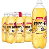 granini FRESH Maracuja (6 x 0,75l), Maracuja-Erfrischungsgetränk, mit Kohlensäure, echte Früchte, wenig Kalorien, ohne Süßungsmittel, vegan