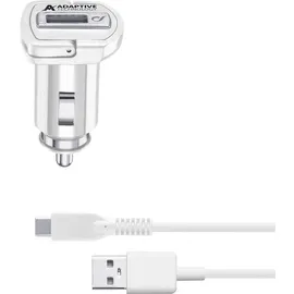 Cellular Line Cellularline KFZ-Lader-Set 15W USB Type-A inkl. Kabel für Samsung, weiß (60069) - Weiß