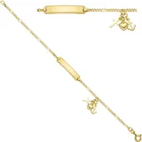 Jobo Schildband Armband goldfarben 16 cm