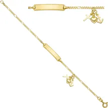 Jobo Schildband Armband goldfarben 16 cm